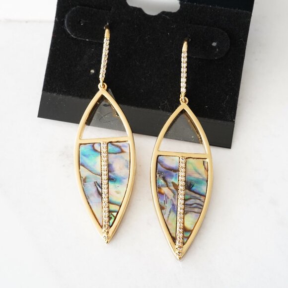 Anthropologie Melanie Auld Abalone Earrings - Picture 2 of 3